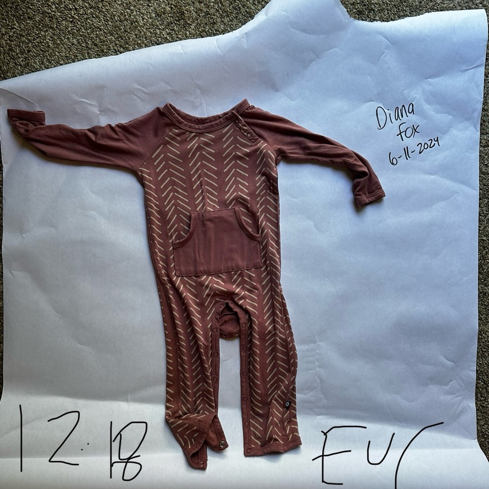 Kyte baby mulberry herringbone longall 12-18 months
